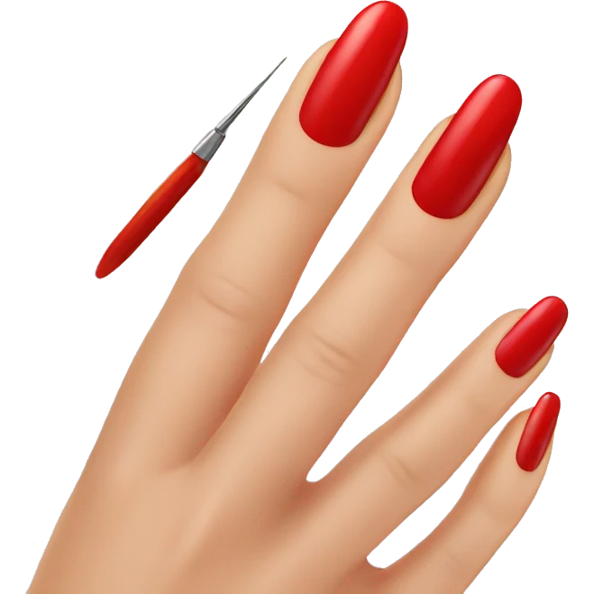 Nails being painted red  emoji
