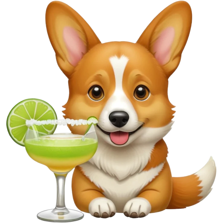 Corgi with margarita emoji