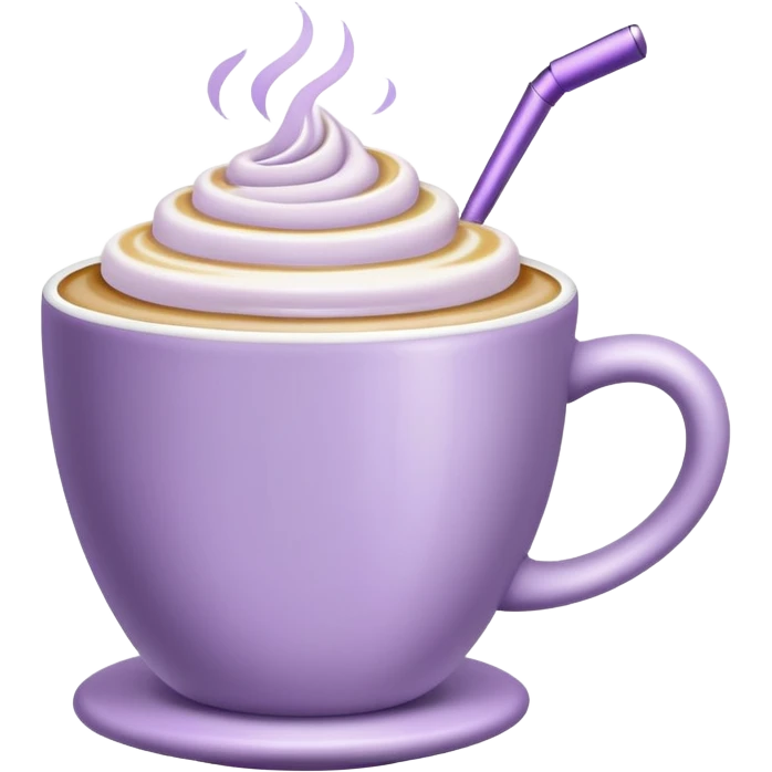 Pale purple coffe Latte  emoji