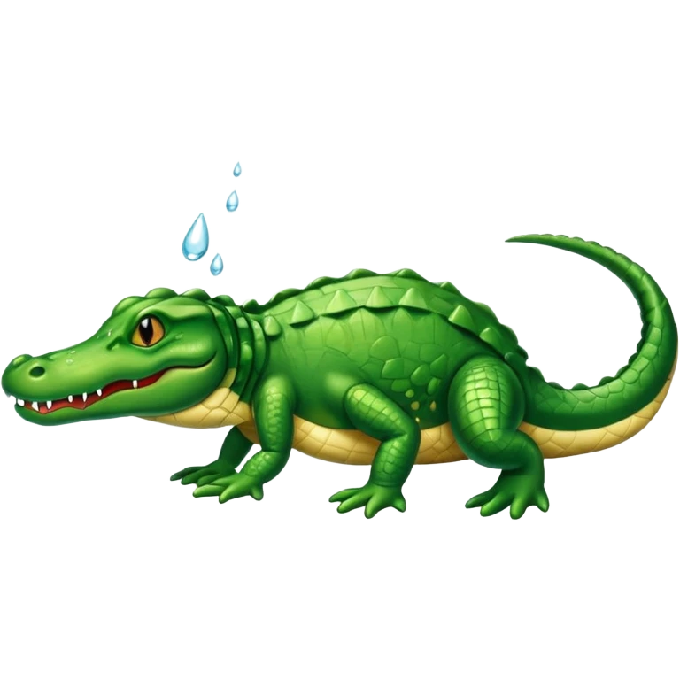 Alligator peeing emoji