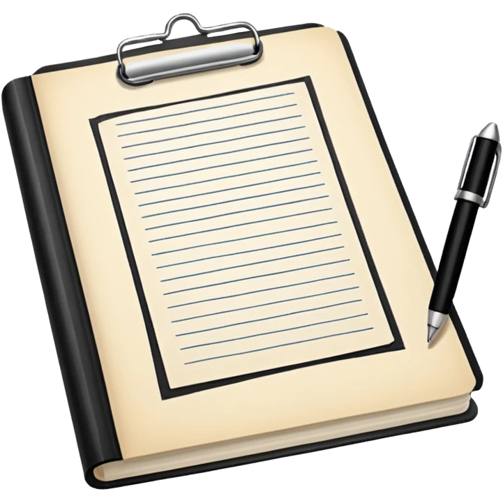 Director Script – bound pages with notes emoji