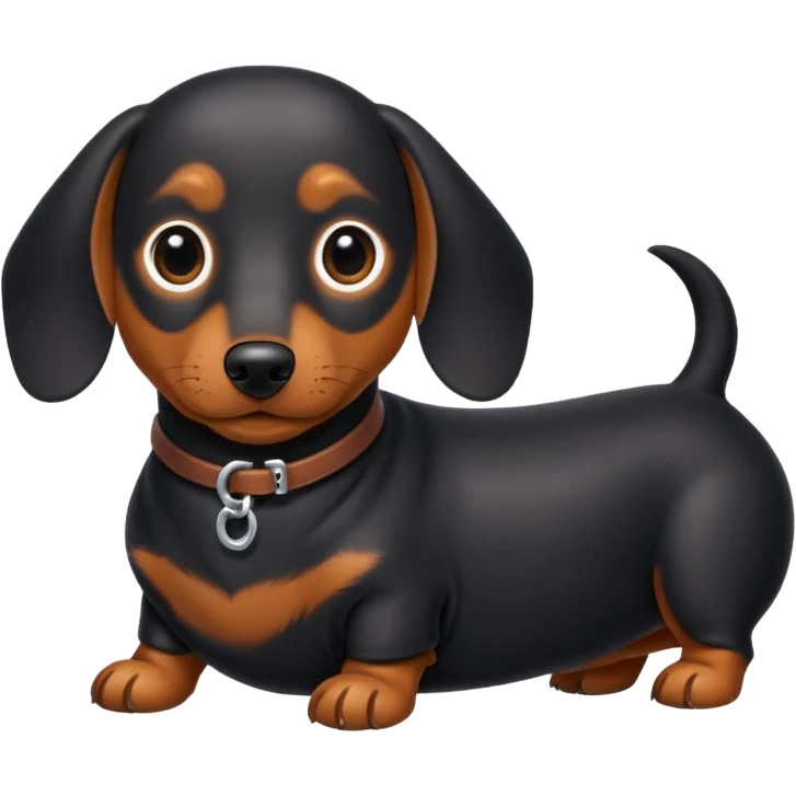 a black bag in the shape of a dachshund emoji