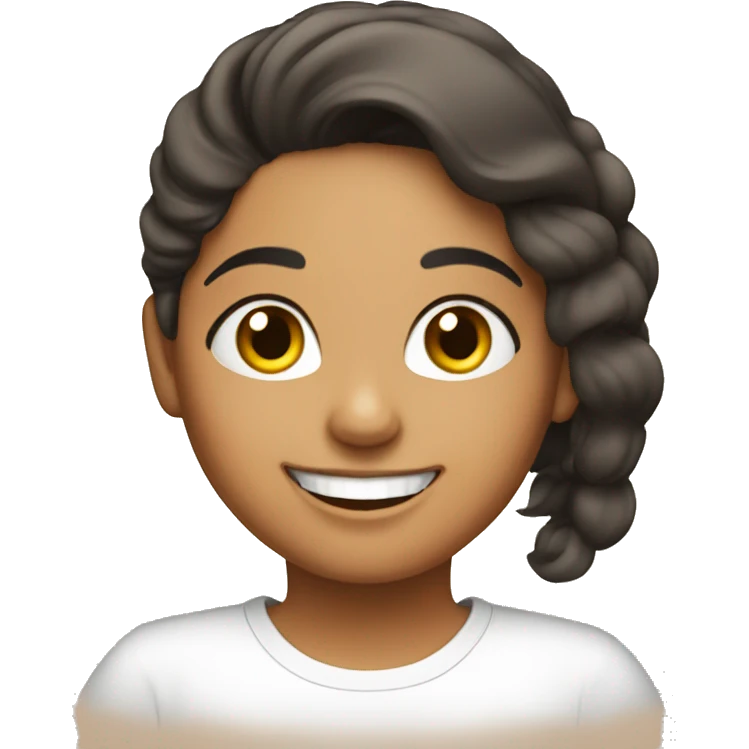 A happy Latina girl  emoji