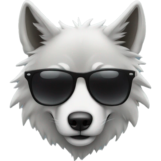 The wolf with sunglasses emoji