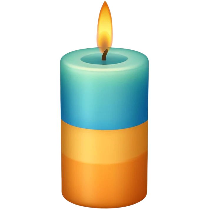 Decorative Wax Candle colored  emoji