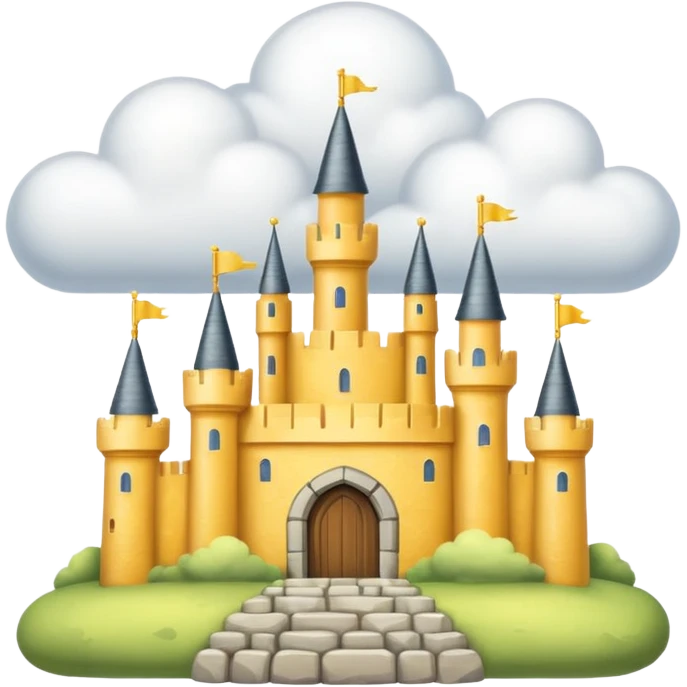 cloud yellow castle emoji