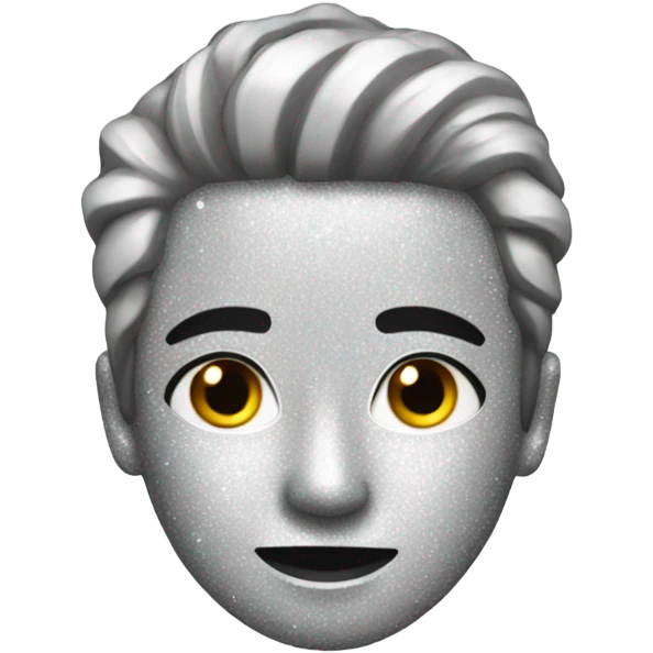 Silver glitter emoji
