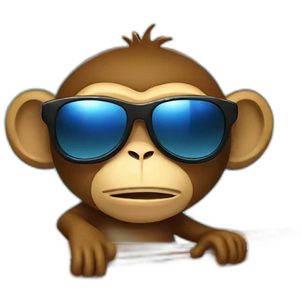 Chill Monkey sunglasses surfing Hawaii emoji
