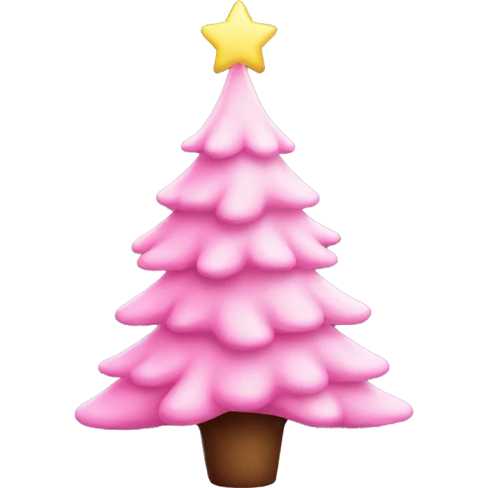 aesthetic pink Christmas tree  emoji
