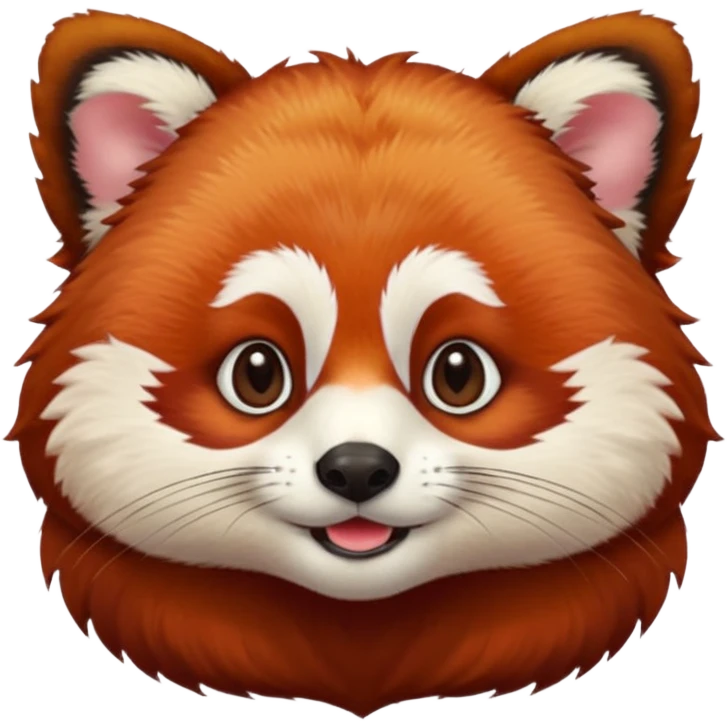 A red panda, thankful for self-care. emoji