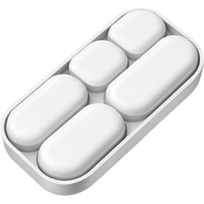 white xanax pill emoji