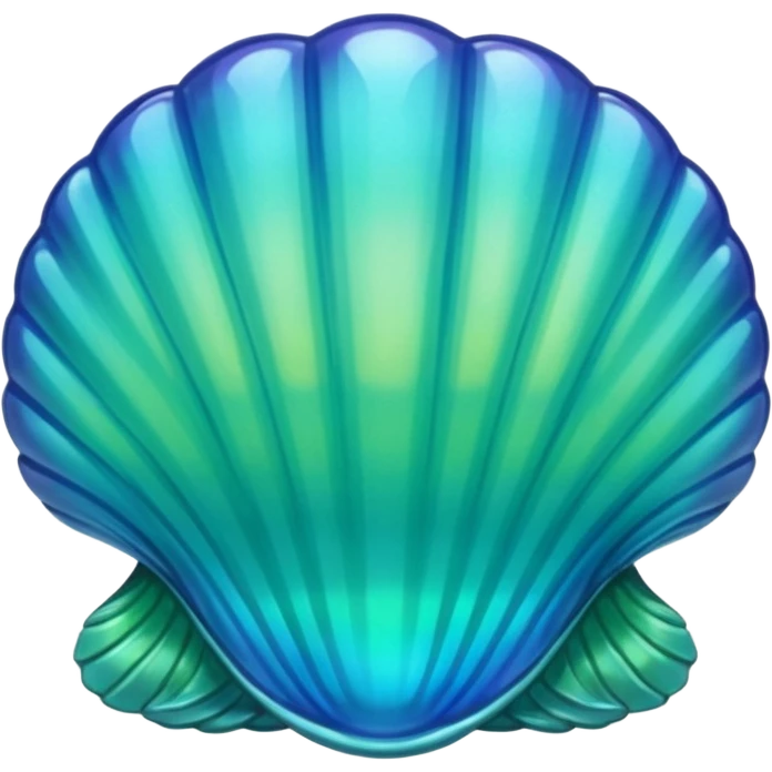 green blue crystal clam emoji