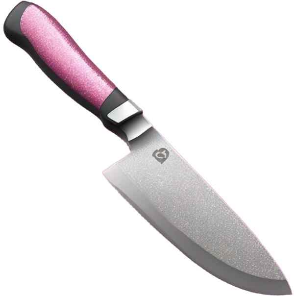 Pink glitter kitchen knife  emoji