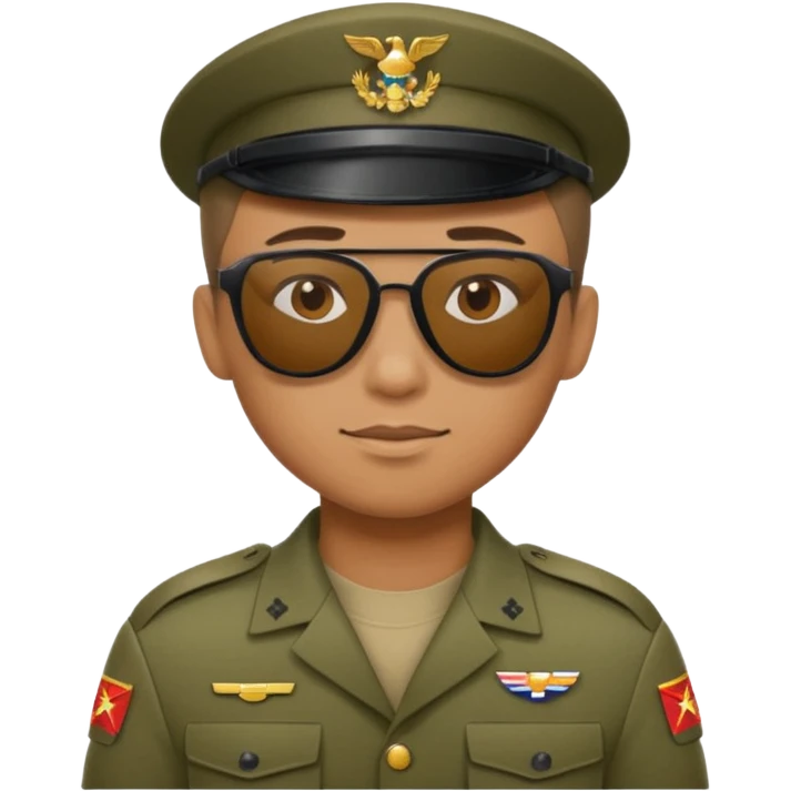 soldier with sunglasses emoji