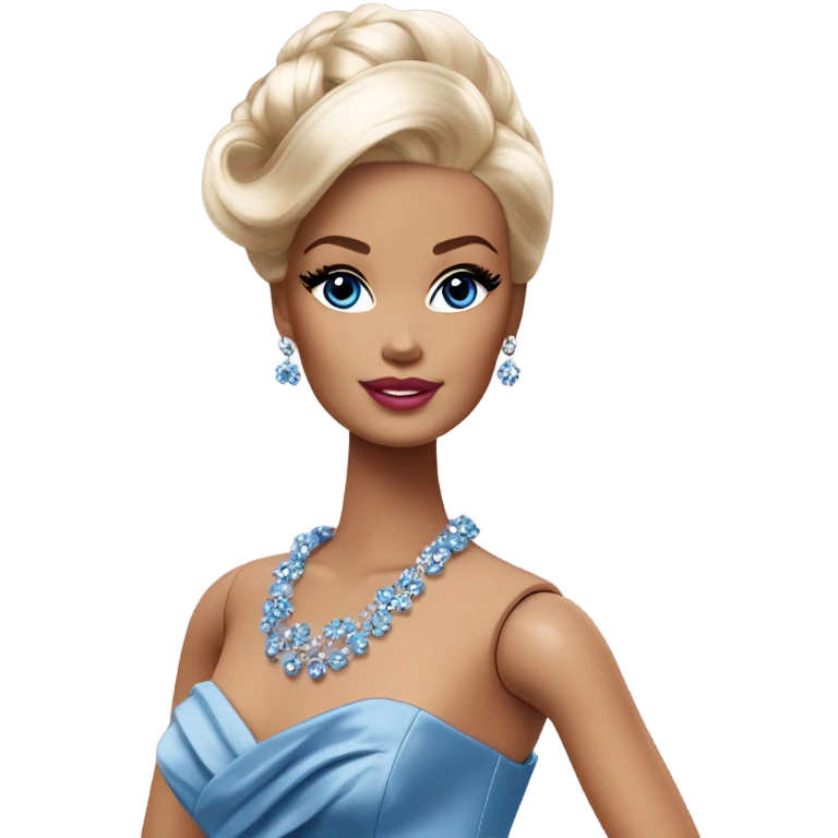 Silkstone Barbie in beautiful blue evening gown  emoji