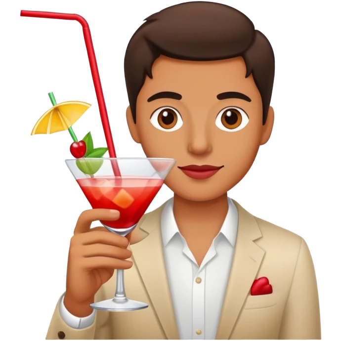 palm with coctail emoji