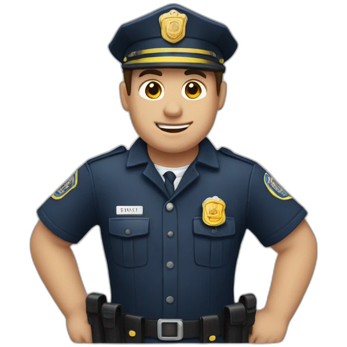 Pompier embrasse une policière emoji