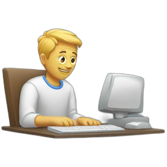 computer and man emoji