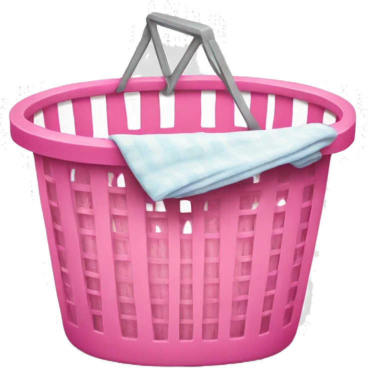 Pink laundry basket emoji