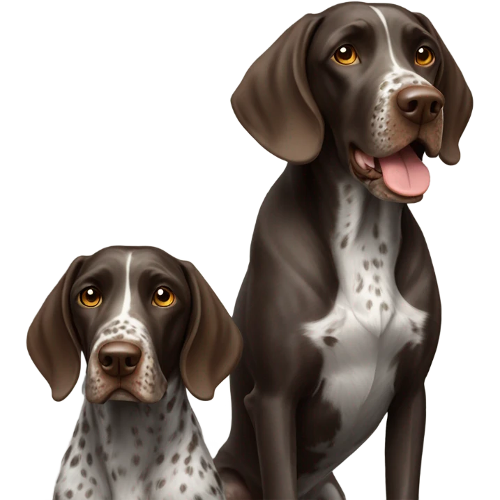 Two German pointer dogs  emoji