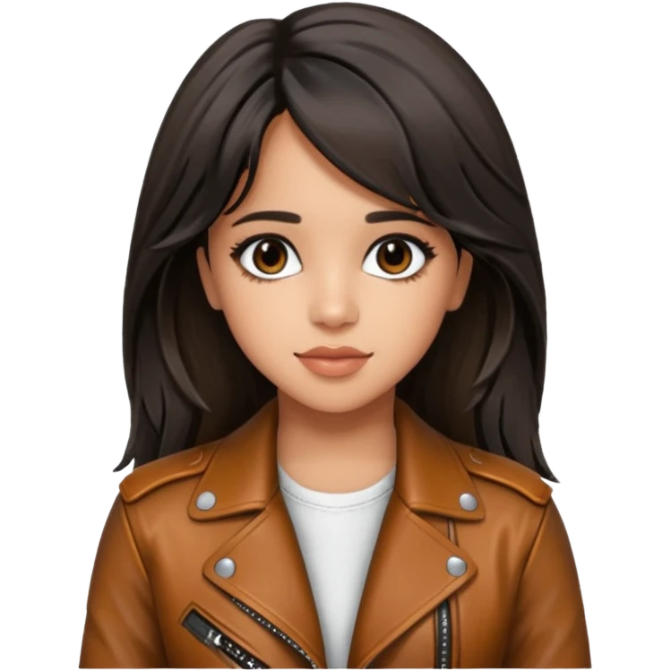 camila cabello wear leather jacket emoji