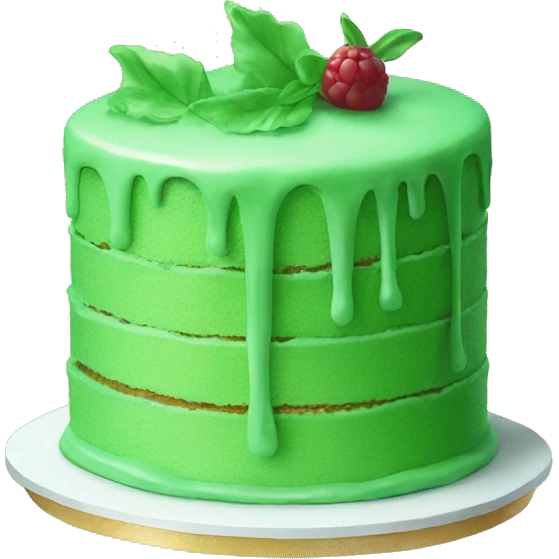 Aesthetic green cake emoji