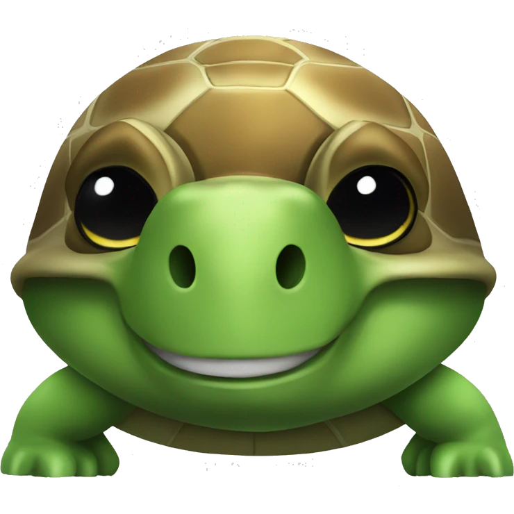 Turtle with the Roblox handsome face emoji