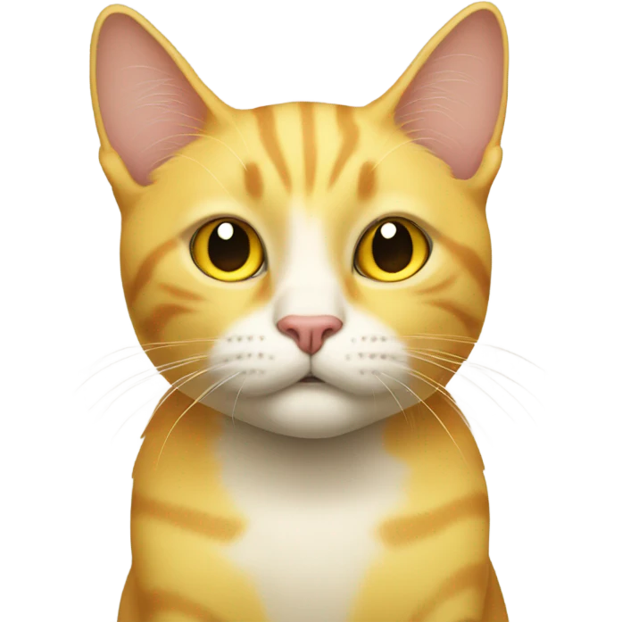 Yellow cat without food emoji