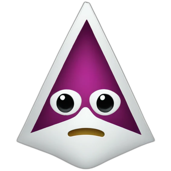 white long triangle mask emoji