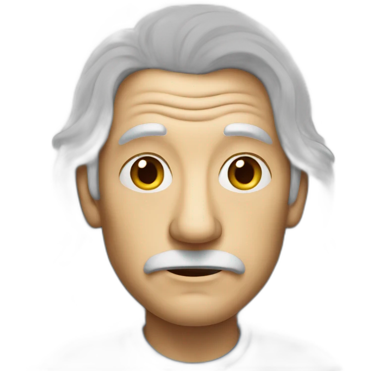 Old man with long hair emoji