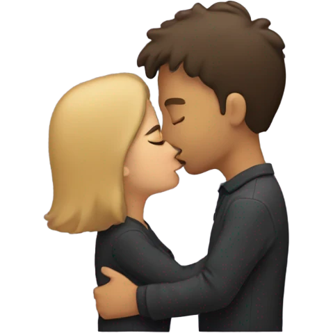two people kissing emoji