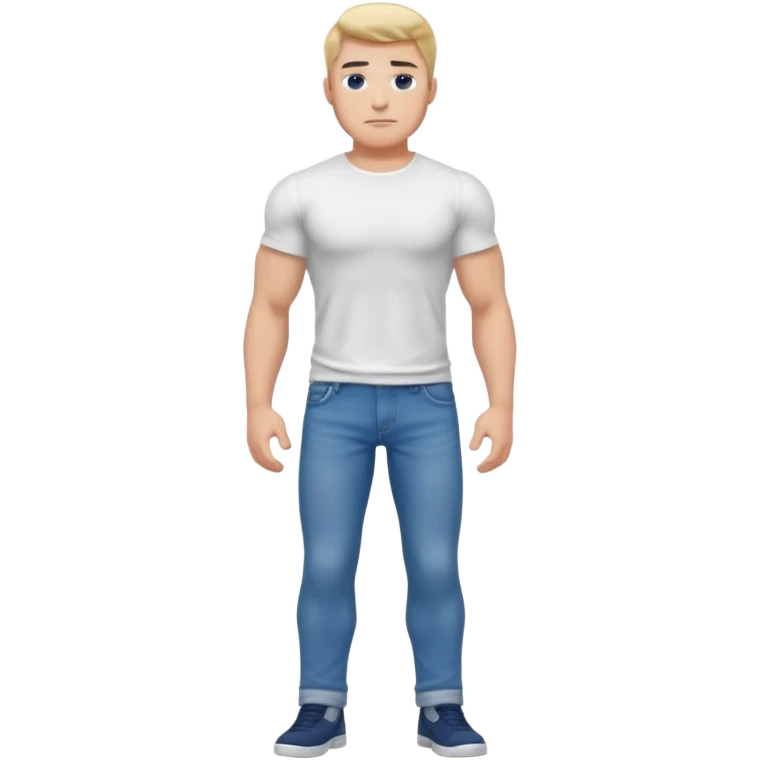 Man with no clothes and no underwear on full body emoji