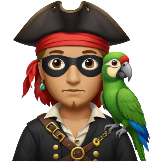 pirate and parrot emoji