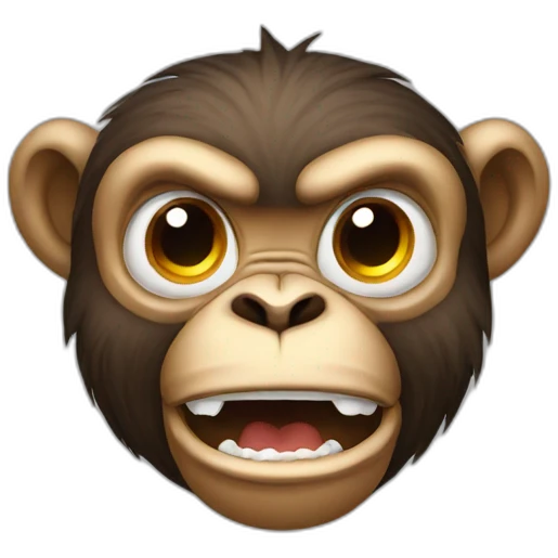 Angry monkey with post emoji