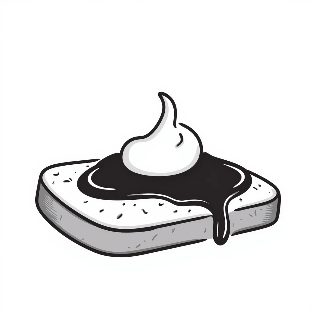 melting butter pat on toast emoji