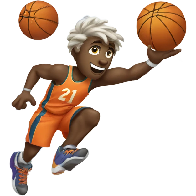 Comet playing basketball  emoji