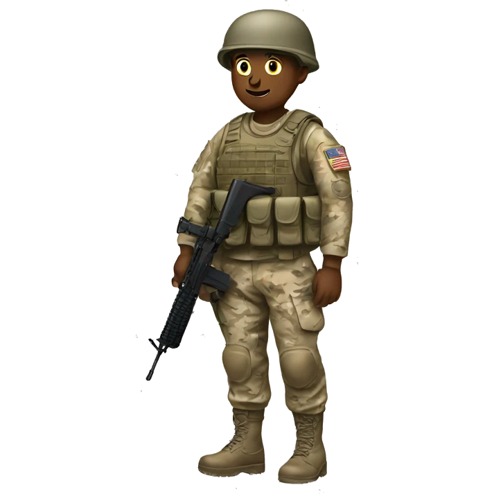 US army soldier taking  emoji
