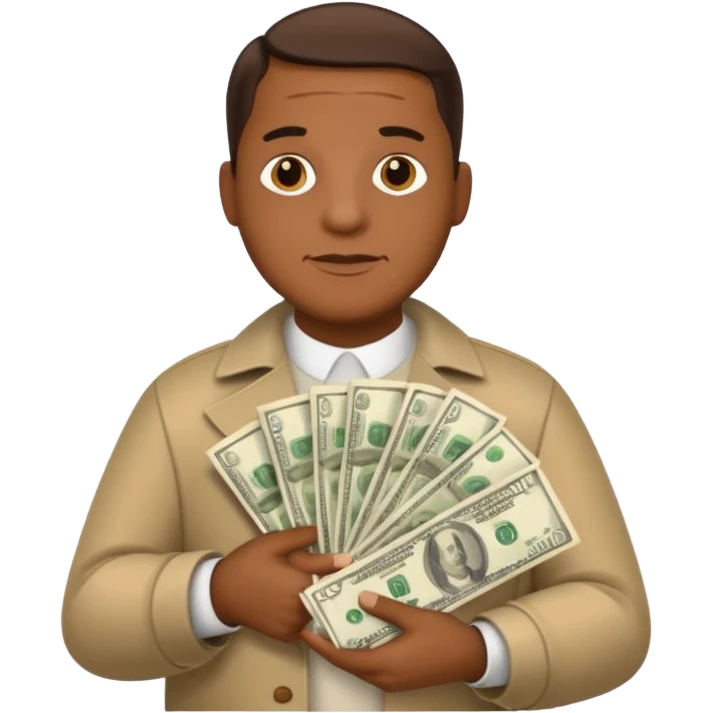 franklin saint from snowfall perhaps holding money or anything that shows its him emoji