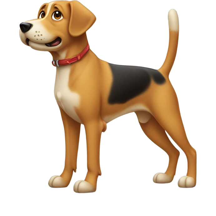 Dog sticking up the middle finger ￼ emoji