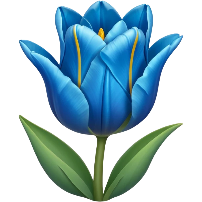 Flor azul vibrante tipo tulipan emoji