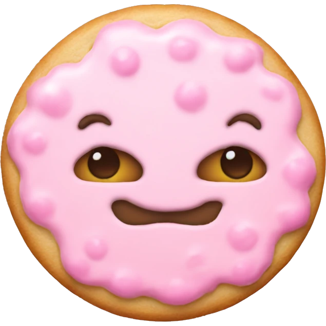 light pink christmas cookie emoji