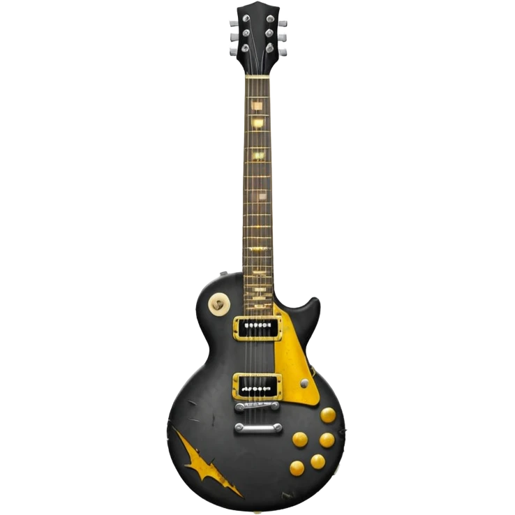 metal punk les paul guitar emoji
