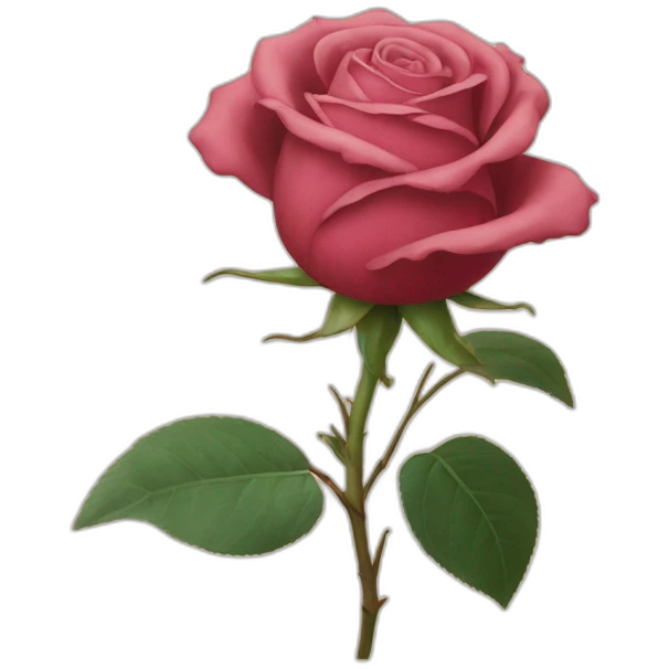 Une rose sur une peinture emoji