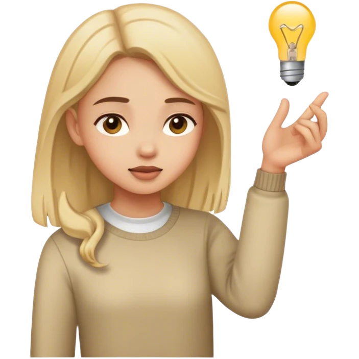 Girl figuring something out emoji