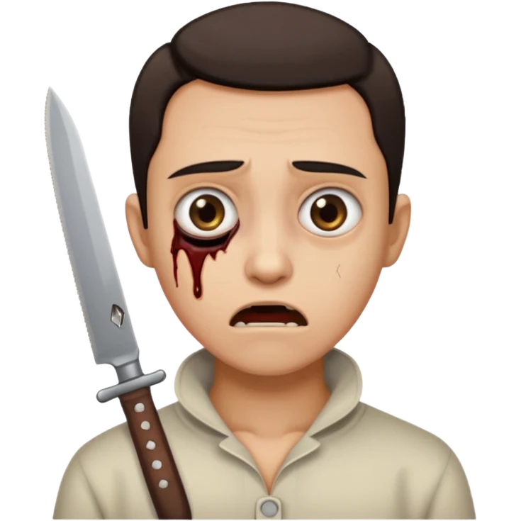 A person with a knife on their neck emoji