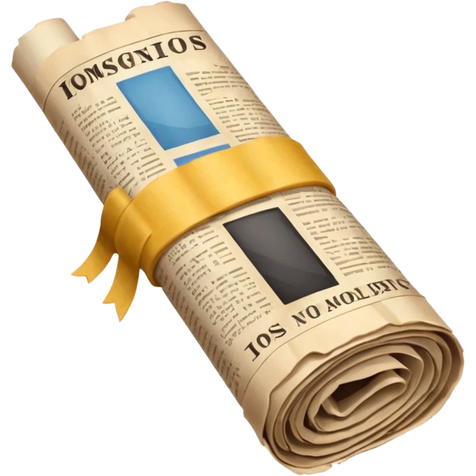 rolled up newspaper emoji