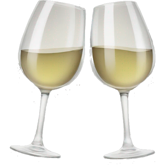 Wine glasses cheering emoji