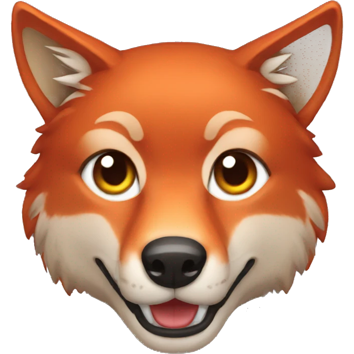 orange red wolf emoji