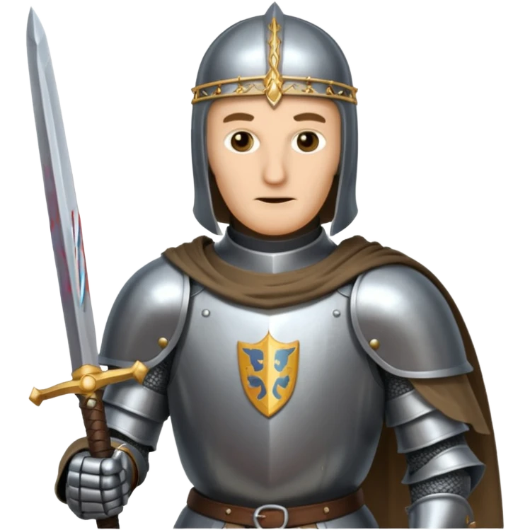 Knight with king Baldwin IV mask emoji