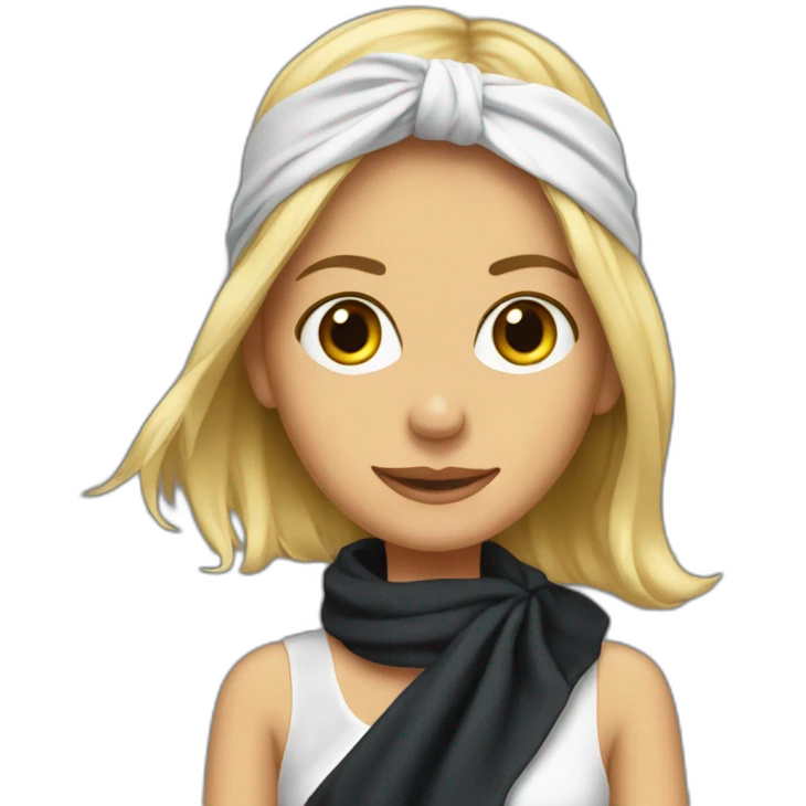 Emmanuelle Macron wearing a bandana  emoji